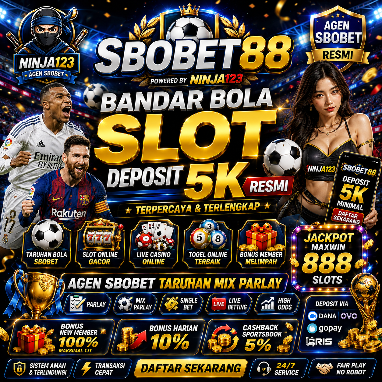 SBOBET88 @ Bandar Bola Slot Deposit 5k Resmi Ninja123 Agen Sbobet Taruhan Mix Parlay by Hey siriusly